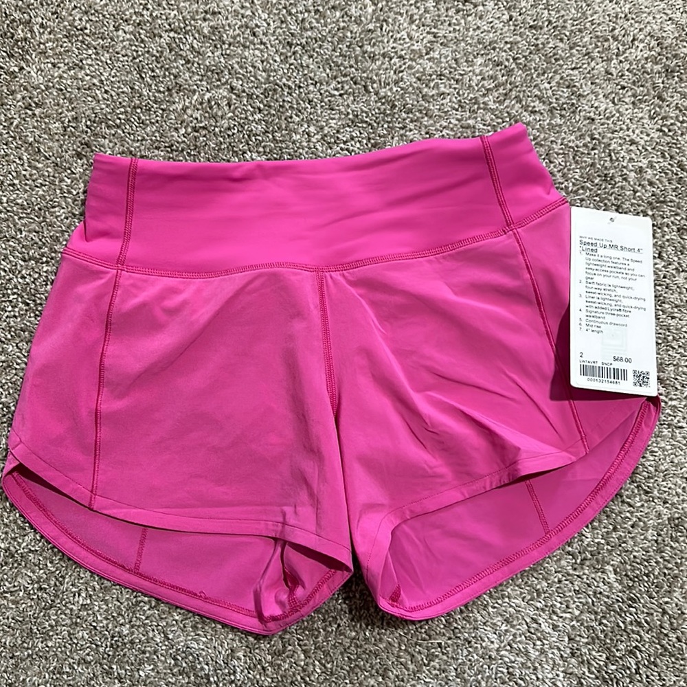 Lululemon Speed Up Mid-Rise Lined Short 4”